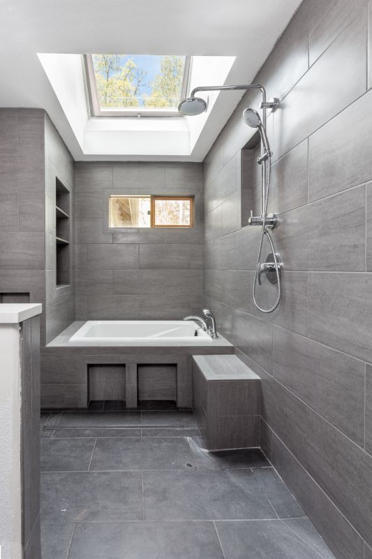 Walk-In Shower with Skylight